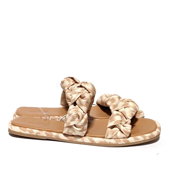 Universal Thread Women's Knotted Slide Sandals tan size 8 NWT - Picture 2 of 8